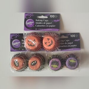 New Wilton Mini Halloween paper cupcake Candy Liners Baking Cups 3 Packs 1.25"